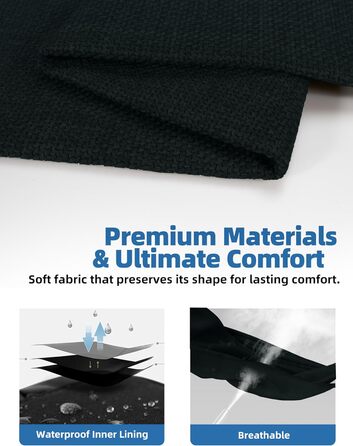 Крісло-ліжко для собак Sytopia XXL, водонепроникне, кошик, 59 кг, для великих собак, для дому та вулиці, 127 см (Чорний)