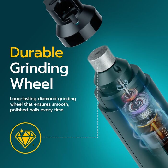 Електричний точило для кігтів домашніх тварин Mcbazel для котів та собак, тихий точило для собак з LED-підсвіткою, регульований з 5 швидкостями, точило для кігтів, алмазна шліфувальна диска