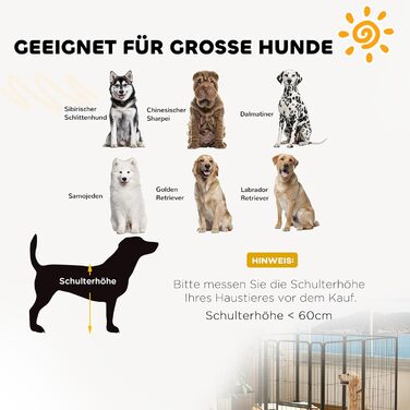 Вольєр для цуценят PawHut: захисний вольєр для собак та котів з 8 секцій, 68x100 см, для дому та вулиці