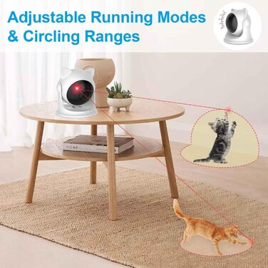 Автоматичний лазерний іграшковий пристрій для котів та цуценят VOVIGGOL, USB-зарядка, регульовані зони, інтерактивна мисливська іграшка для тварин