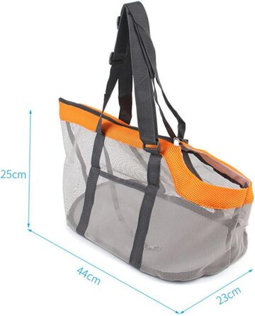 Транспортна сумка для тварин Cosmevivi XXL, нейлон, помаранчевий, 44x25 см, з сіткою для собак, котів та цуценят, для подорожей та кемпінгу