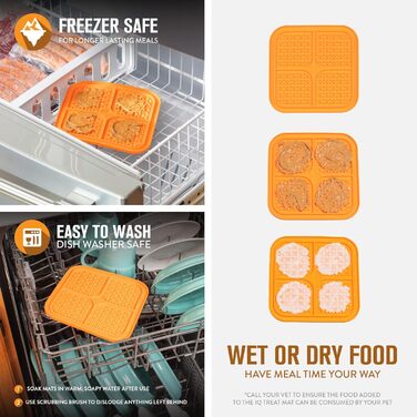 IQ-іграшка для собак та котів Hyper Pet: килимок-лежанка для повільного годування, пазл-лежанка, оранжевий, великий розмір