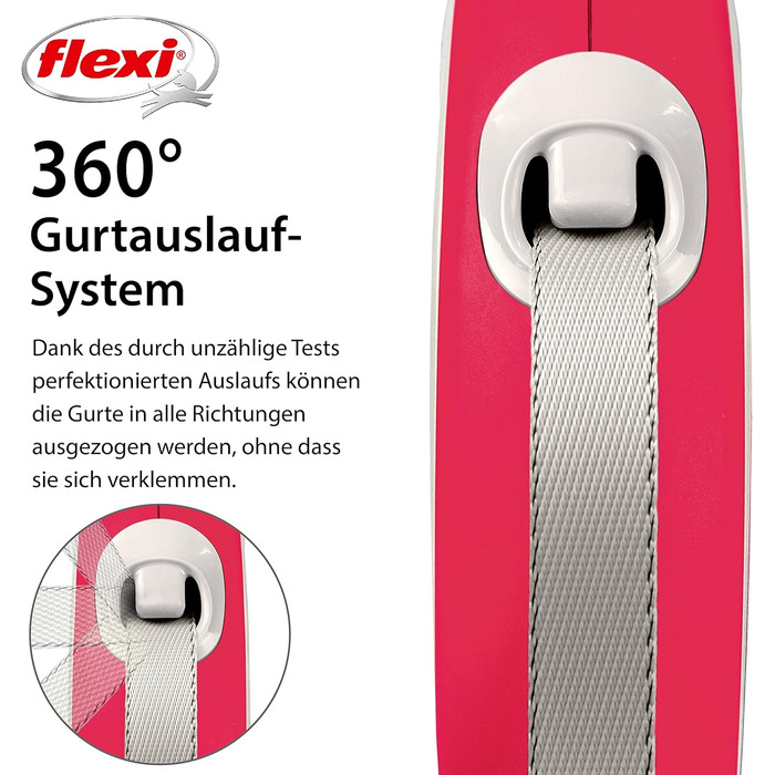 Повідок-рулетка Flexi New Comfort L, 8 м, червоний, для собак