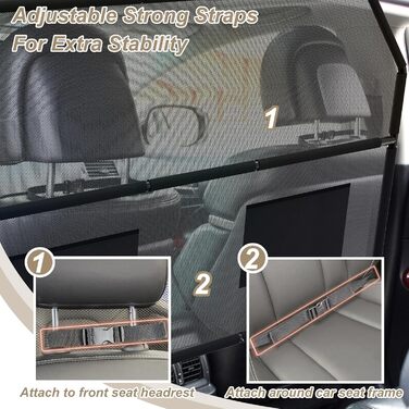 Сітка-перегородка для собак в авто, 127 см, для заднього сидіння та багажника, металевий каркас, сітка, універсальна, для позашляховиків та вантажівок