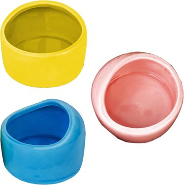 Набори мисок для тварин Yuemuop (3 шт.) з кераміки, антивандальні, для хом'яків, рептилій, черепах та інших домашніх тварин. Миски для їжі та води.