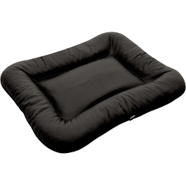4L Textil Ella - Лежанка для собак великих порід, штучна шкіра, водостійка, 110x90 см, чорна