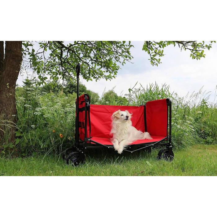 FROSAL Візок для собак Бруно сірий складний | Транспортний візок для собак з легким доступом