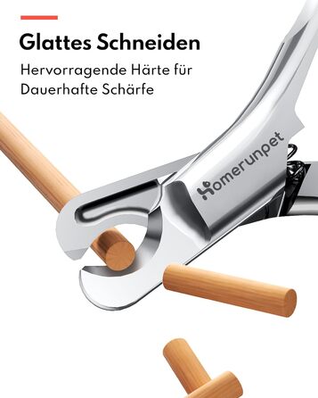 Ножиці для обрізання кігтів котам та дрібним собакам HomeRunPet, з нержавіючої сталі, професійні, безпечні, з антиковзними ручками