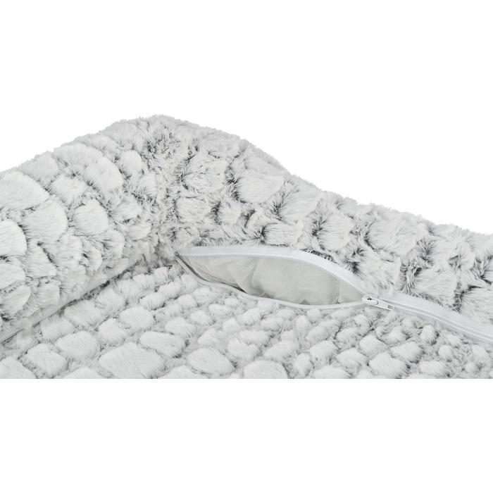 Ортопедичне ліжко для собак TRIXIE Vital Lino, 110x75 см - м'яке ліжко з memory foam, для літніх собак, чорний/сірий