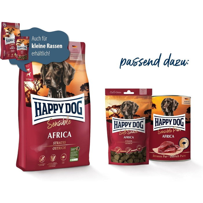 Сухий корм для собак Happy Dog Sensible Montana з кониною, беззерновий та безглютеновий, монопротеїновий з Omega-3 та Omega-6, 10 кг