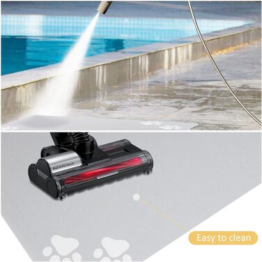 Килимок під миску для собак та котів, суперпоглинаючий, нековзний, миючий, 40x60 см (Світло-сірий)