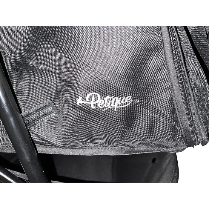 Petique Chinook Schwarz: розкішний візок для собак | Колеса 30 см, EVA, світловідбивачі | До 23 кг