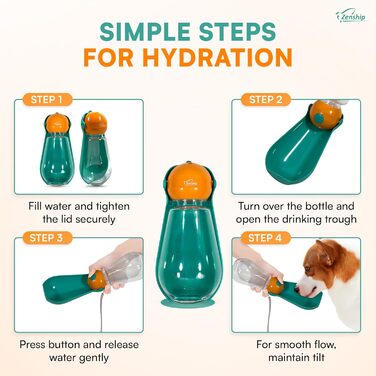 Складаний диспенсер для води для собак з портативною мискою