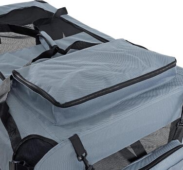 Транспортна переноска для собак та котів ESTEXO, XXXL, сірий колір