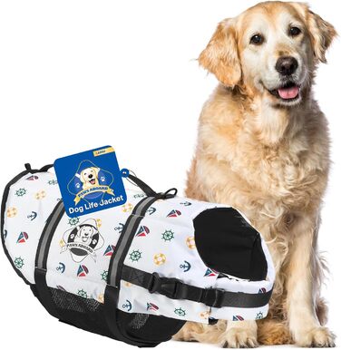 Жилет для плавання собак Paws Aboard – регульований, світловідбиваючий, зручний, розміри XXS-XL