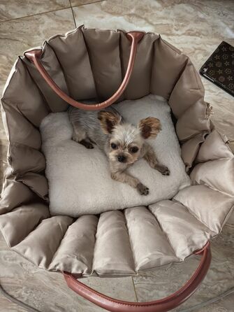 Автомобільний лежак для собак у вигляді накидки на сидіння, 55x42x42 см, темно-хакі