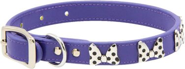 Собачий нашийник Buckle-Down Disney Minnie Mouse з бантом у горошок, екстра великий, 61-78 см, ширина 3,4 см