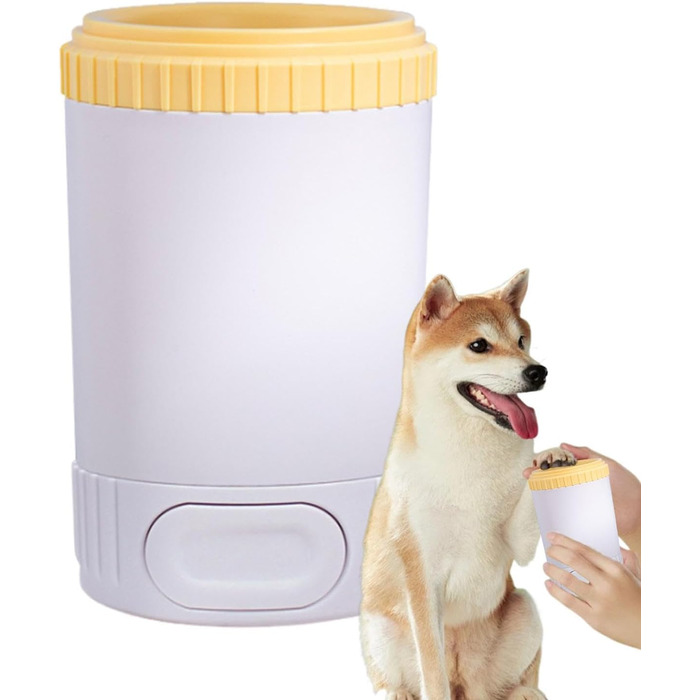 Миска для миття лап собак, очищувач лап | Миска для очищення лап собак - миска-мийка для брудних лап домашніх тварин, силіконовий пристрій для догляду за лапами маленьких, середніх та великих собак (жовтий)