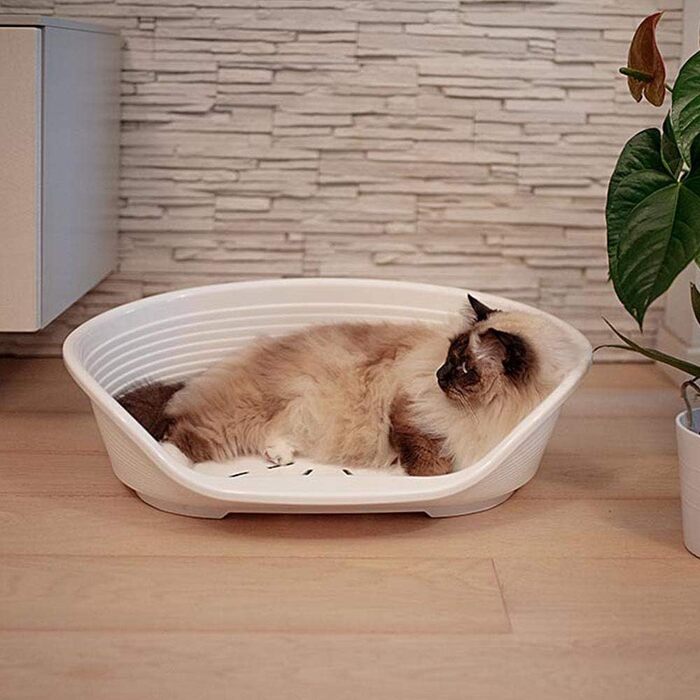 Крізь-ліжко для собак Ferplast Siesta Deluxe, велике, зелене, 84 x 55 x 28,5 см, пластикове, знімний кошик