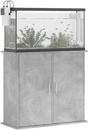 Підставка для акваріума Homgoday Casa Mobilia, 81x36x73 см, багатошарова деревина, сірий цемент, меблі для дому, для вітальні та спальні, для використання всередині й зовні