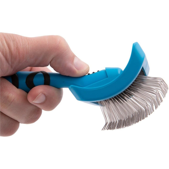 GROOM PROFESSIONAL Щітка для вичісування собак Feste Drahtbürste - Щітка для вичісування собак з жорсткою щетиною - Ідеальна щітка для збільшення об'єму шерсті та розплутування вузлів та ковтунів - Двостороння щітка - Середня