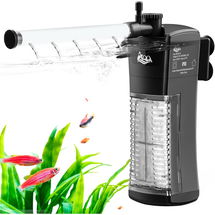 Фільтр для акваріума AQQA, внутрішній, 8.5W, 300л/год, для акваріумів до 120л