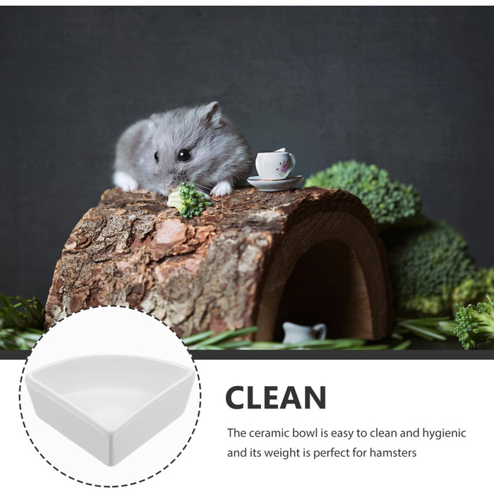 Керамічна годівниця для тварин PATKAW: миски для хом'яків, морських свинок, їжаків, білих тварин