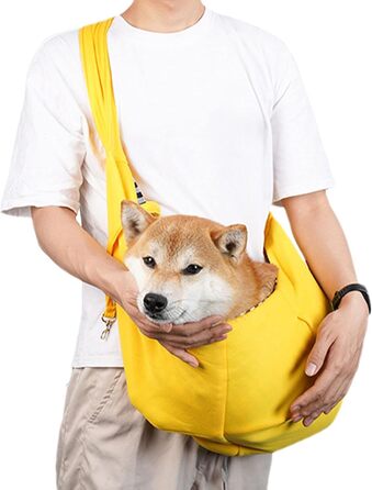 Трагеція для собак маленьких порід, жовта | Зручна переноска для собак, для подорожей та прогулянок