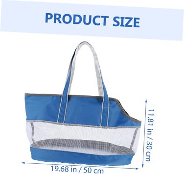 Транспортна сумка для котів POPETPOP з кишенькою-холодильником, нейлон, блакитна