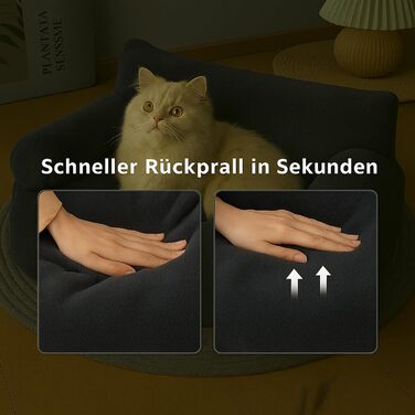 М'яке ліжко для котів та собак, зручне диванчик з неслизьким дном (Сірий, M)