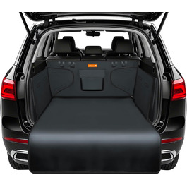 Захист для багажника автомобіля Alfheim для собак - водовідштовхуючий та легкий у догляді - універсальний. Килимок для багажника з захистом краю навантажувальної рамки (сірий)