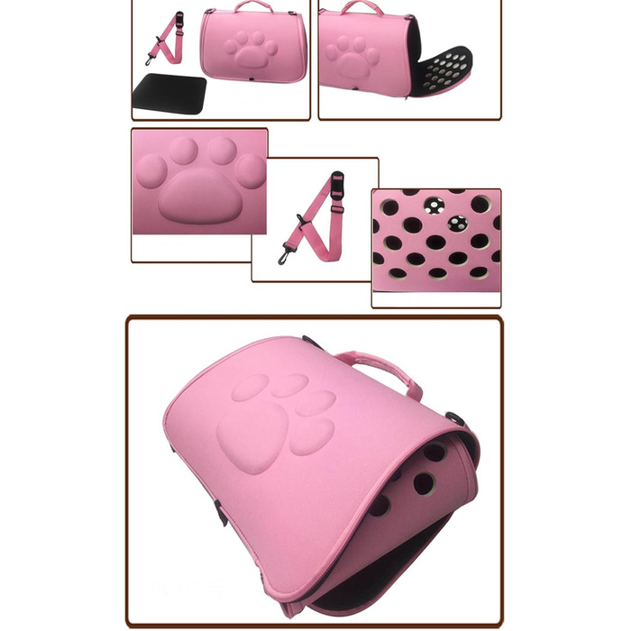 Сумка для кота | Переноска для тварин на плечі, рожева, L