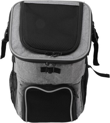 Кошик для собаки Hamwesh, великий, водонепроникний, дихаючий, 29 x 30 x 37 см, легко миється, універсальний для подорожей та кемпінгу (сірий)