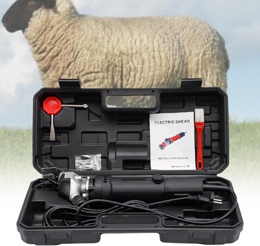 Електрична машинка для стрижки собак з регулюванням швидкості та металевим гребінцем, 6 швидкостей. Ідеальна для густого та кучерявого хутра.