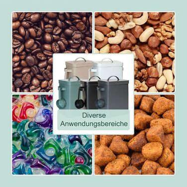 Металева коробка Relaxdays 6,5 л з дозатором для кормів та продуктів, герметична, біла