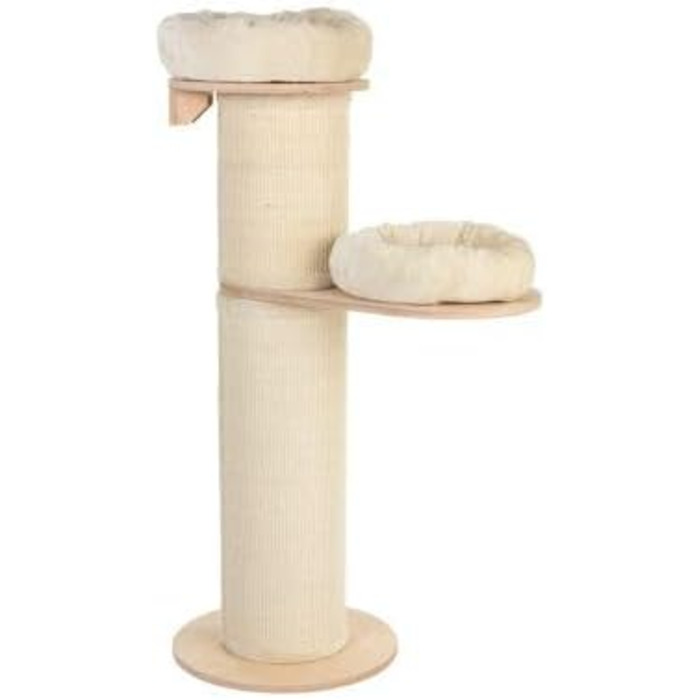 Крізьова колона Natural Paradise Jasmine з кріпленням до стіни | 136 см, кремовий колір | Дряпалка для котів