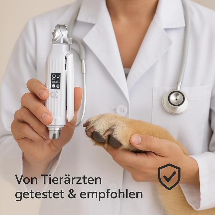 PetTrim 2-в-1: електричний триммер для кігтів + шліфувальник, LED-підсвітка, для котів та собак усіх розмірів, перезаряджається