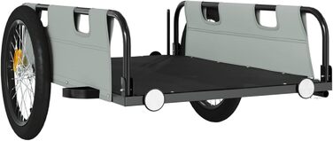 Фahrradanhänger ARKEM: Кошик-причіп для велосипеда з тканини Oxford та металу (сірий)