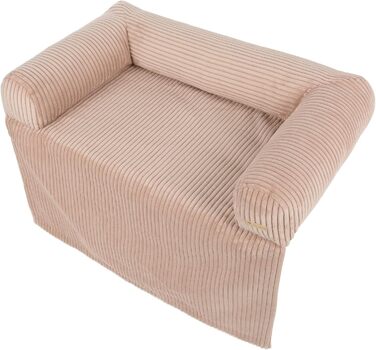 Ліжко для собак Velinda: м'яке диван-ліжко, захист дивану від бруду та подряпин (рожевий, Cord)