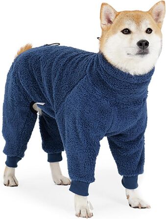 Теплий халат для собак з флісу, двосторонній, для маленьких та великих порід, блакитний, XXX-Large
