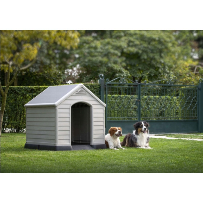 Будка для собак Curver з пластику, зовнішні розміри 99 x 95 x 99 см