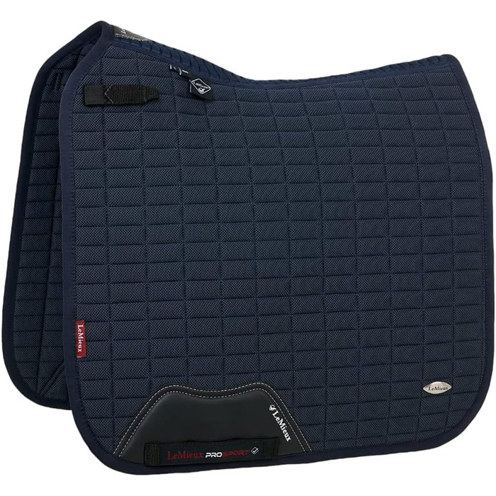 Сідельна підкладка LeMieux Prosport Suede для виїздки, велика, морська синь, самохолодна, квадратна