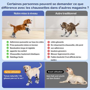 Антиковзаючі собачі шкарпетки для дому (XXL, сірий) - захист лап від слизькості та подряпин