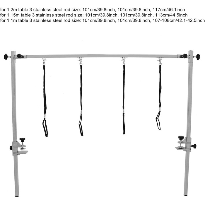 Стіл для грумінгу собак Jonlaki з регулюванням висоти, нержавіюча сталь, з петлею, підставка для грумінгу тварин, для маленьких та середніх собак та котів, 1,1 м
