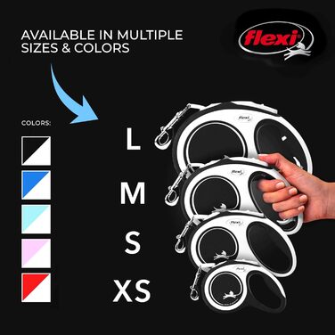 Рулетка для собак FLEXI New Comfort XS 3 м, до 12 кг, сіро-чорна, ергономічна, з міцною стрічкою