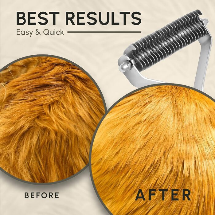 Гребінець для підшерстка собак, котів та домашніх тварин FLAMIA & JABZ (24 леза)