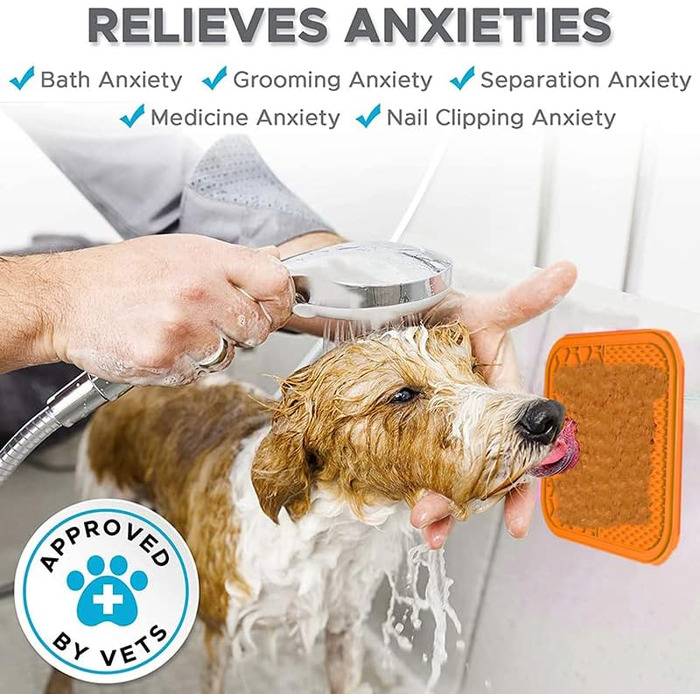 Силіконова килимок для лизання для собак та котів, Slow Feeder, для тренувань, грумінгу, злиття тривоги