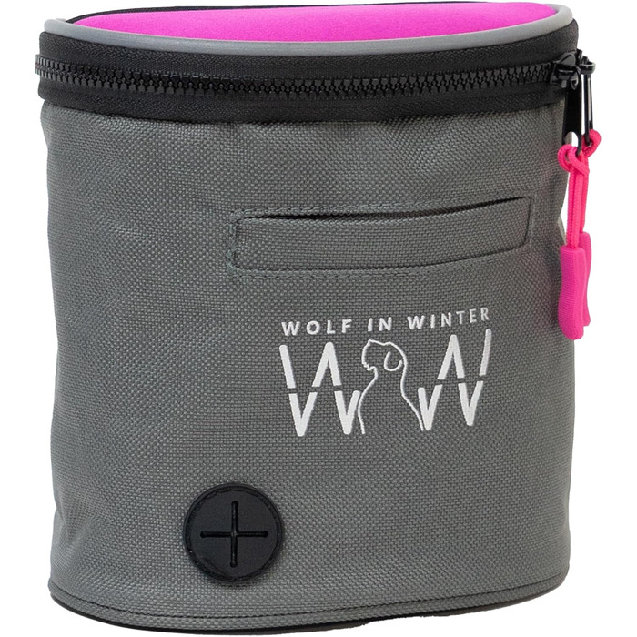 Сумка для ласощів Quickdraw для собак – сумка для дресирування з тримачем клікера та диспенсером для пакетів – зручна сумка для ласощів для собак – міцна, світловідбиваюча, рожева