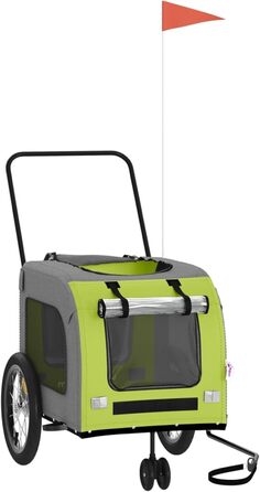 Причіп для тварин на велосипед, Оранжевий та Сірий, 63 x 121 x 65 см