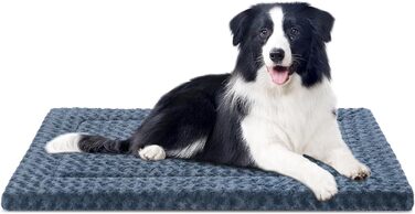 Килимок для собак, м'який, з антиковзаючою основою, для великих собак, 129 x 73 x 3,8 см, сірий